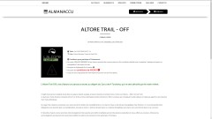 La page Krono.corsica avec Altore Trail - Off